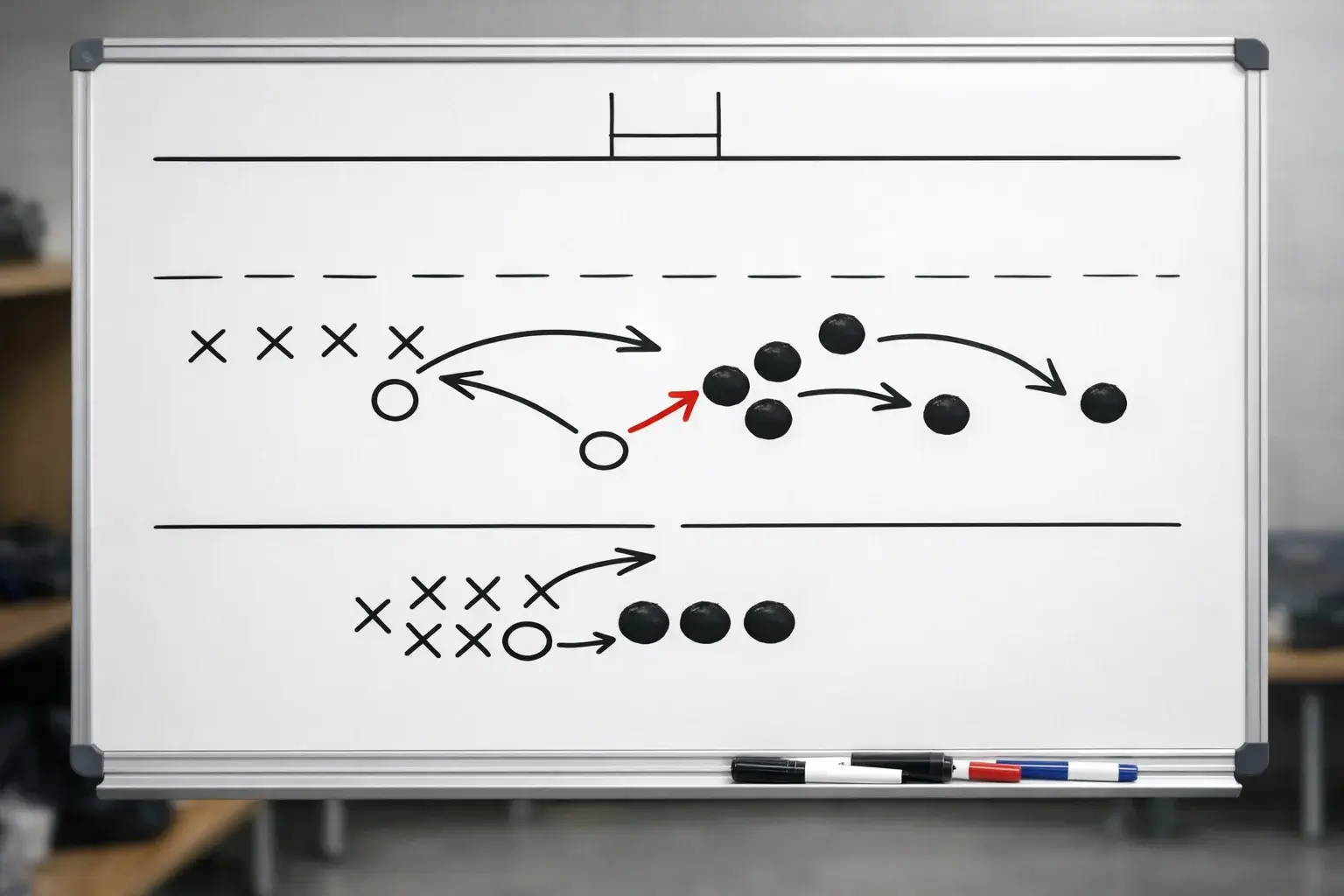 Schéma tactique de jeu de rugby